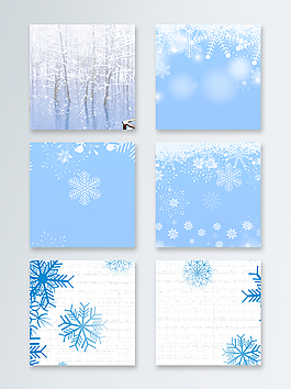 冬季雪景雪花主圖背景