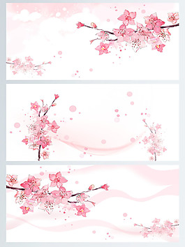 桃花廣告背景設計素材簡約展板背景素材