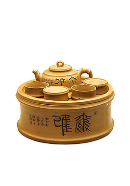 清新木制套裝茶具產品實物
