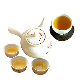 清新雅致白色茶具陶瓷產品實物