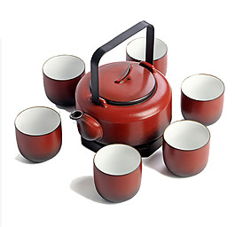 雅致風格紅色茶具產品實物