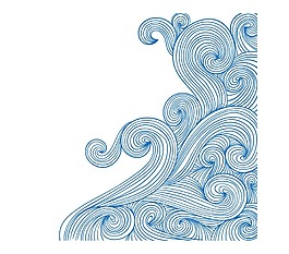 卡通抽象水浪png元素