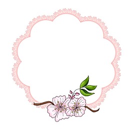 卡通創(chuàng)意鮮花裝飾框png元素