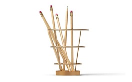 簡易創(chuàng)意筆筒png元素