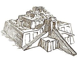 卡通巨大城堡建筑png元素