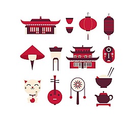 中国传统艺术品png元素