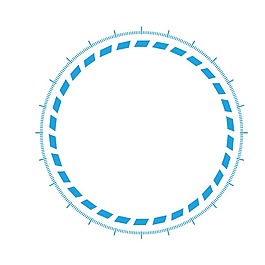 創(chuàng)意藍(lán)色圓環(huán)png元素