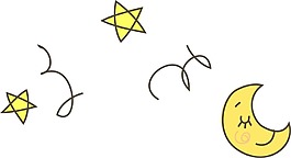 卡通夜晚星空png元素