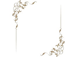 創(chuàng)意金色花紋邊框png元素
