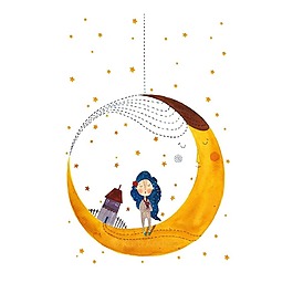 卡通創(chuàng)意月亮png元素