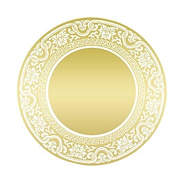 中國傳統(tǒng)金色圓盤png元素