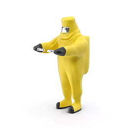 黄色工业防毒服图片