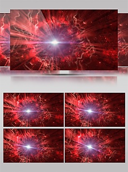 紅色星空光線高清視頻素材