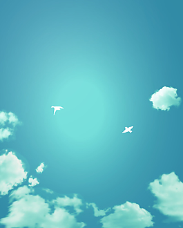 矢量藍色天空白云質感背景