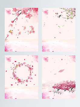 粉色桃花背景圖案