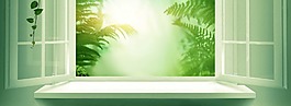 清新綠色植物元素