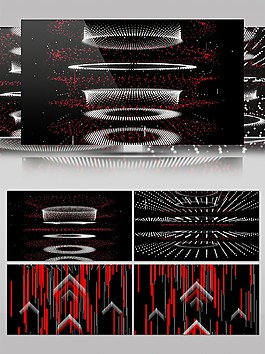 红色梦幻光束高清视频素材