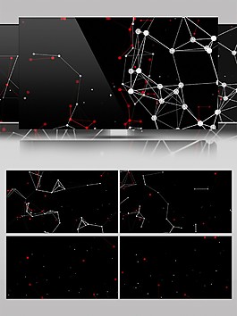 红色星空星星连接高清视频素材