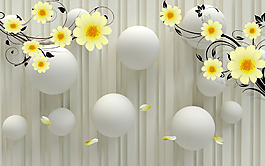 3D花朵背景墻