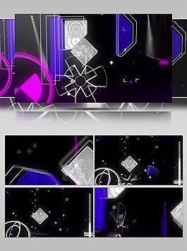 紫色星空碎片高清視頻素材