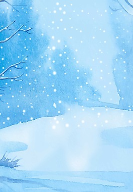 小清新樹林雪花背景