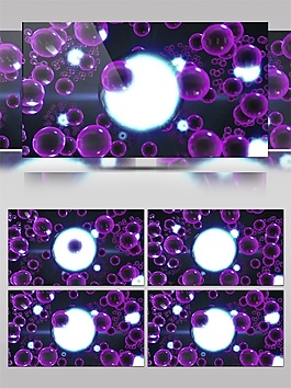 紫色夢幻泡泡高清視頻素材