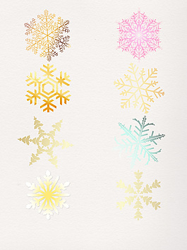 彩色创意雪花装饰元素