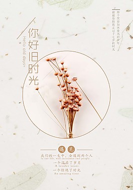 素雅懷念時(shí)光海報(bào)psd源文件