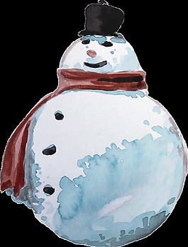 巨大雪人png透明素材