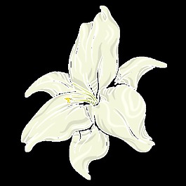 牛奶花蕊png透明素材