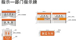 部门指示牌导视系统CDR矢量
