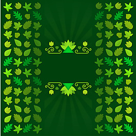 小清新綠葉背景