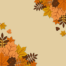 浪漫金秋楓葉背景