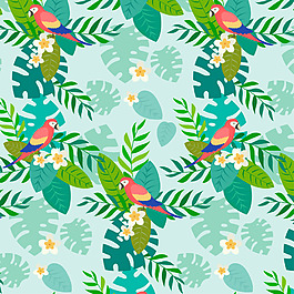 小清新綠葉背景