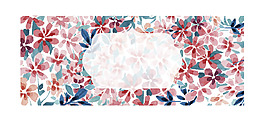 矢量水彩花朵banner