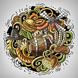 啤酒慶典卡通素材