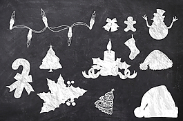 溫馨雪地圣誕卡通素材