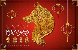 金色时尚2018年新年元素