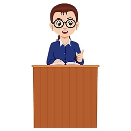 卡通講堂老師png元素