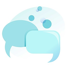 卡通簡(jiǎn)約藍(lán)色對(duì)話框png元素