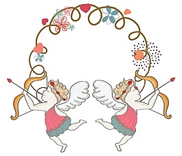 手绘浪漫天使元素