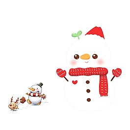 手繪圣誕雪人元素