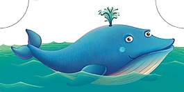 手繪大海海豚元素
