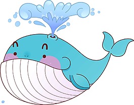 手繪卡通海豚元素