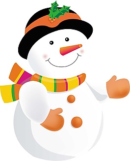 手绘可爱雪人元素