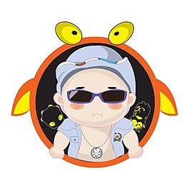 手繪可愛男孩元素