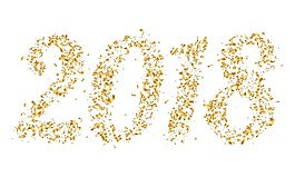 手繪2018藝術(shù)字元素