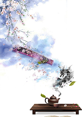 古典風(fēng)格茶葉文化海報(bào)背景設(shè)計(jì)