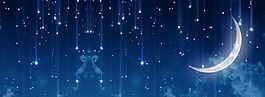 唯美星空粒子banner背景設計