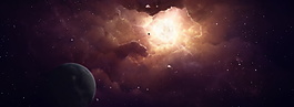 唯美大氣星空banner背景設計